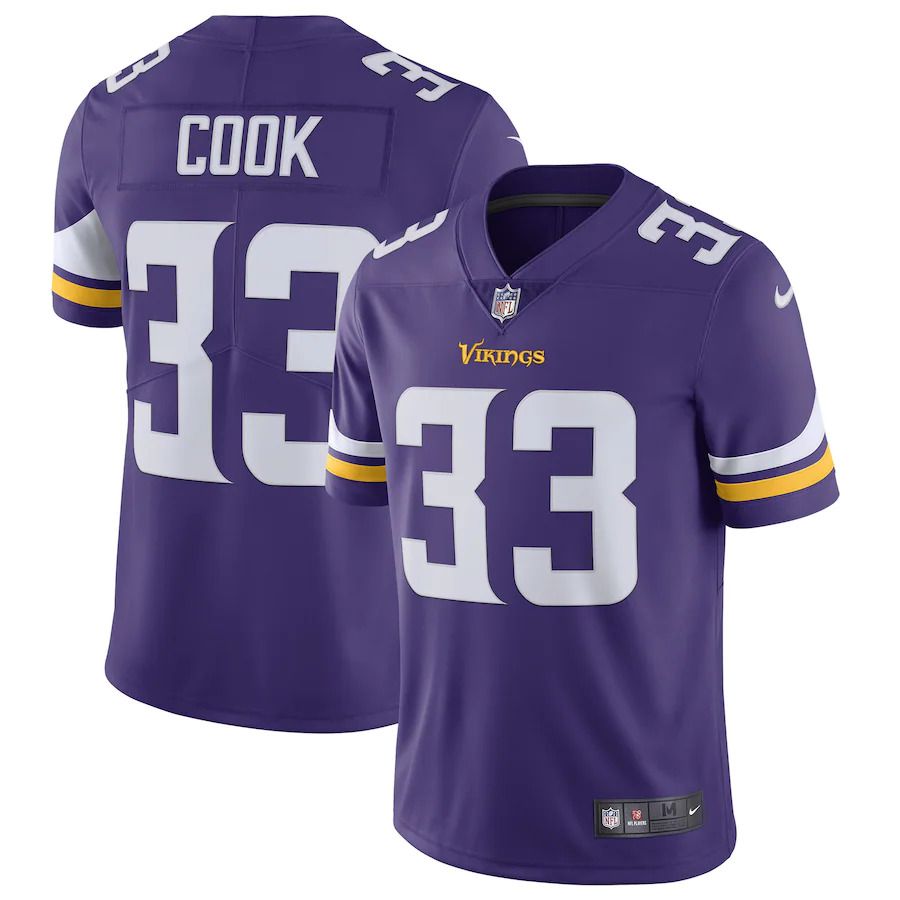 Men Minnesota Vikings 33 Dalvin Cook Nike Purple Vapor Untouchable Limited NFL Jersey